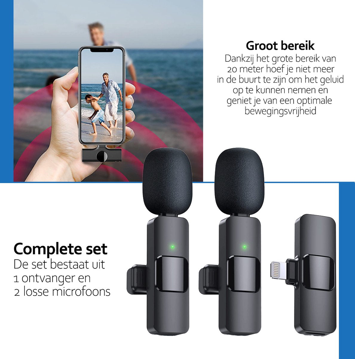 Deluqse Draadloze Microfoonset