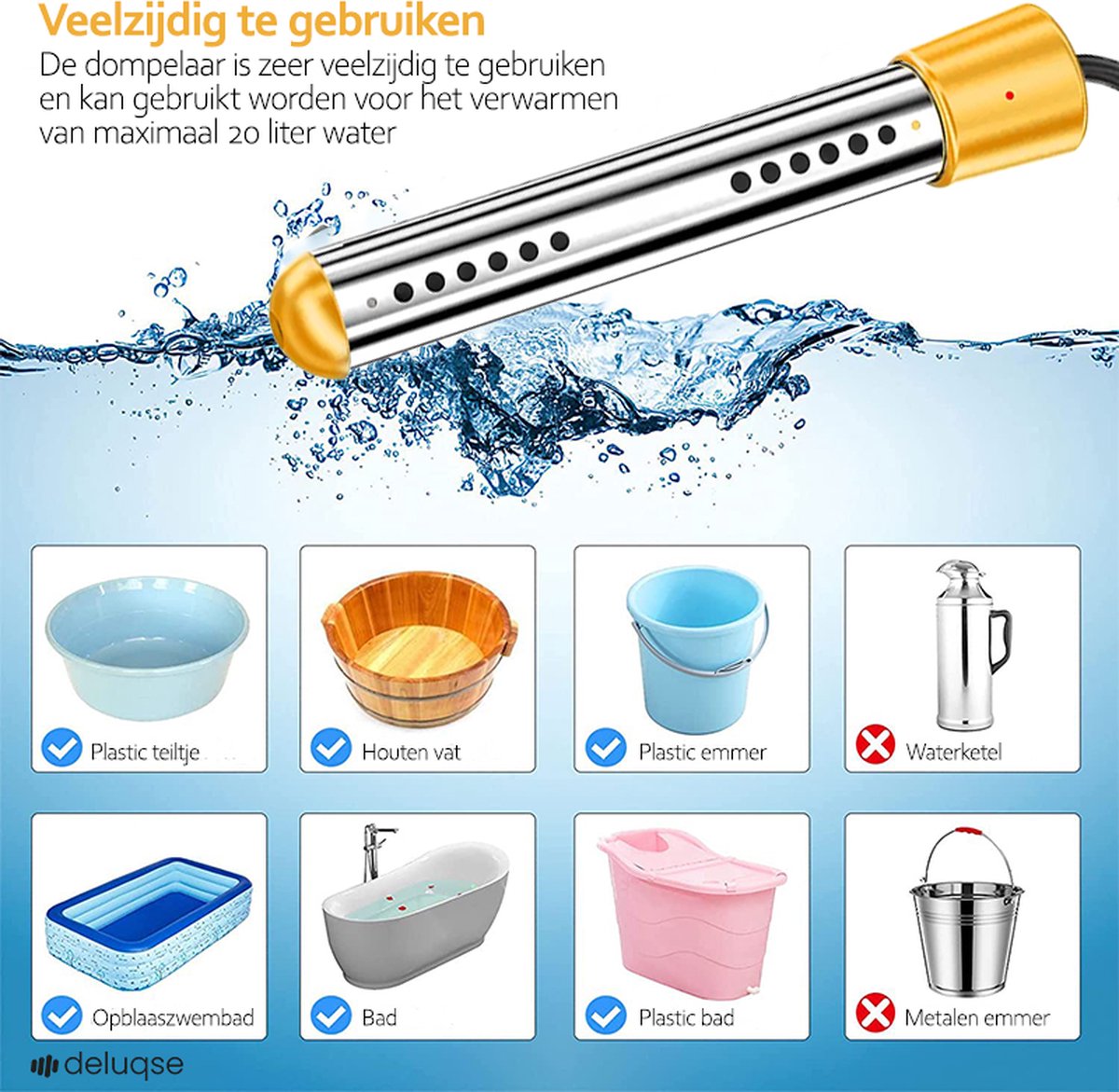 Deluqse Dompelaar - 2000W