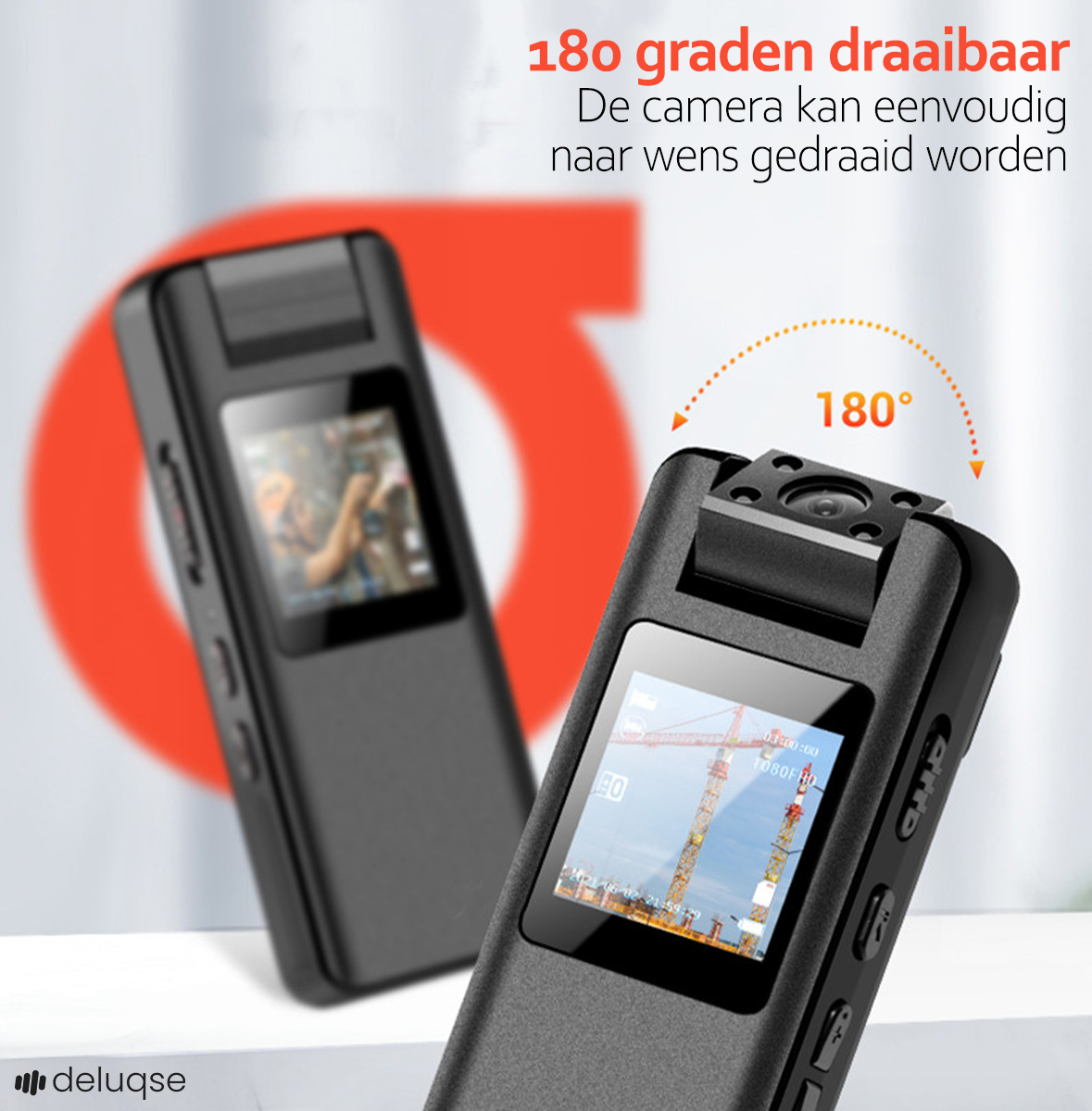 Deluqse Bodycam - Infrarood - FullHD - Met Display