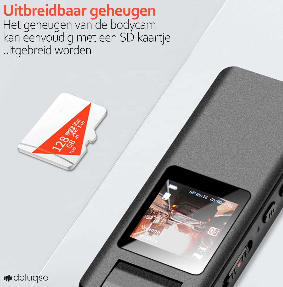 Deluqse Bodycam - Infrarood - FullHD - Met Display