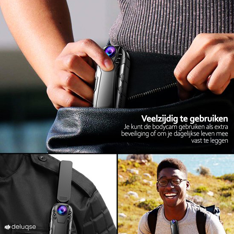 Deluqse Bodycam - Infrarood - FullHD - 125º Lens