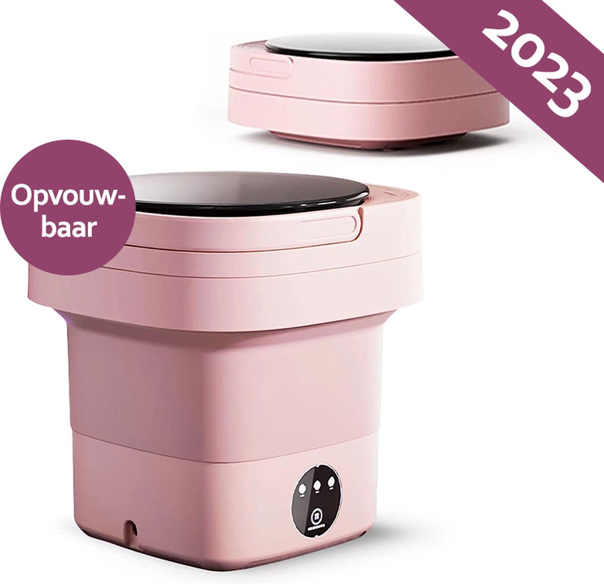 Deluqse Opvouwbare Wasmachine - Roze