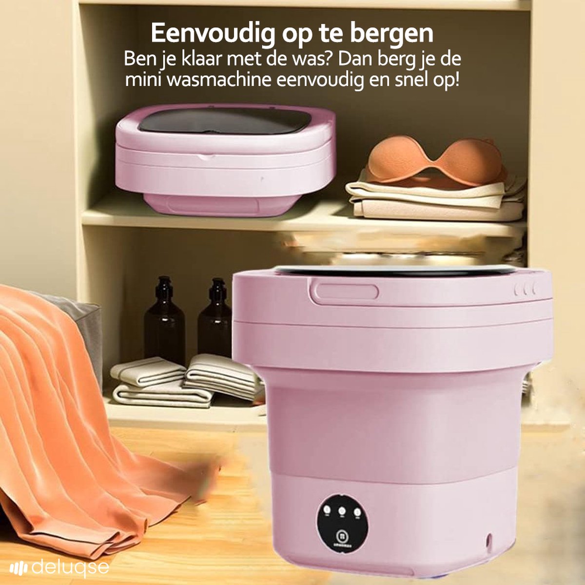 Deluqse Opvouwbare Wasmachine - Groen