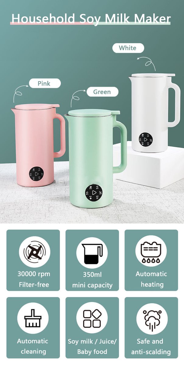 Deluqse Sojamelk Maker - Wit - 350ml