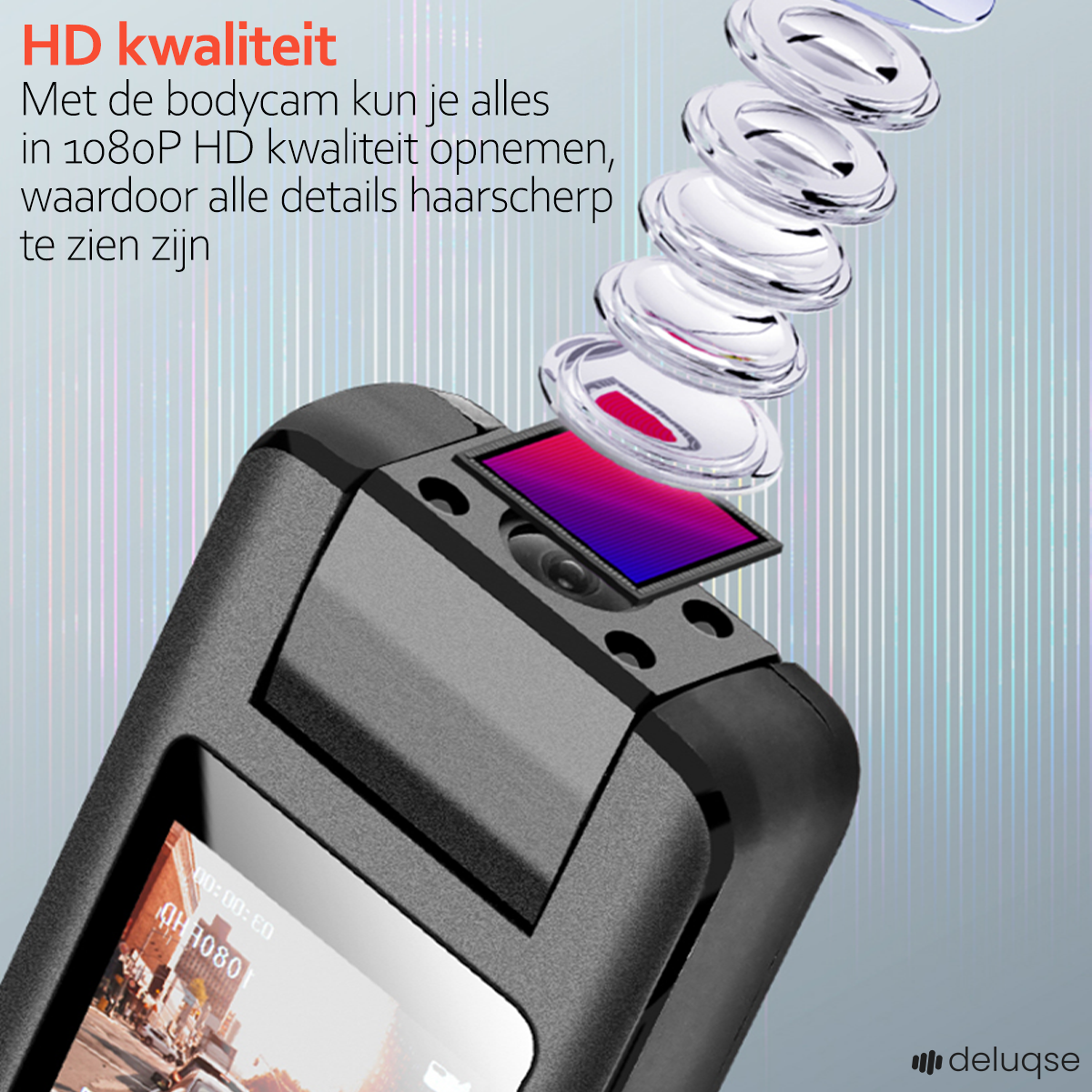 Deluqse Bodycam - Infrarood - FullHD - Met Display